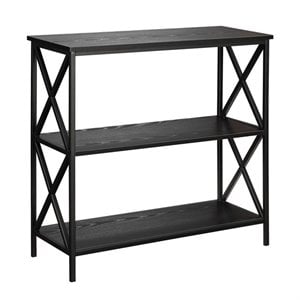 Scranton & Co Particle Board Black Bookcase Rectangular 29.25&quot x 31.5&quot x 12&quot Unassembled