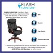 Scranton & Co Contemporary Leather High Back Swivel Office Chair in Black