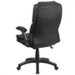 Scranton & Co High Back Leather Swivel Office Chair in Black