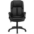 Scranton & Co High Back Leather Swivel Office Chair in Black