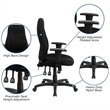 Scranton & Co Contemporary Fabric High Back Swivel Office Chair in Black