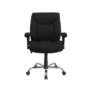 Scranton & Co Fabric Black Office Chair Swivel Mid-Back 29&quot Unassembled