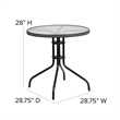 Scranton & Co 5 Piece Round Patio Dining Set in Black and Gray
