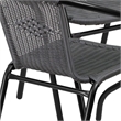 Scranton & Co 5 Piece Round Patio Dining Set in Black and Gray
