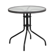 Scranton & Co 5 Piece Round Patio Dining Set in Black and Gray