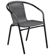 Scranton & Co 5 Piece Round Patio Dining Set in Black and Gray