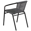 Scranton & Co 5 Piece Round Patio Dining Set in Black and Gray