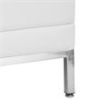 Scranton & Co Armless Leather Reception Chair in White