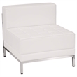 Scranton & Co Armless Leather Reception Chair in White
