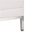 Scranton & Co Armless Leather Reception Chair in White