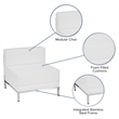 Scranton & Co Armless Leather Reception Chair in White