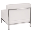 Scranton & Co Armless Leather Reception Chair in White