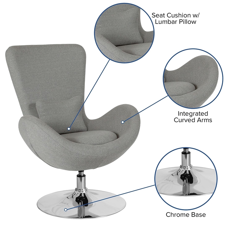 Scranton & Co Egg Chair in Gray