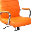 Scranton & Co Contemporary Vinyl Mid Back Swivel Office Chair in Orange