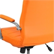 Scranton & Co Contemporary Vinyl Mid Back Swivel Office Chair in Orange