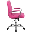 Scranton & Co Contemporary Vinyl Mid Back Swivel Office Chair in Pink
