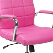 Scranton & Co Contemporary Vinyl Mid Back Swivel Office Chair in Pink