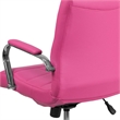 Scranton & Co Contemporary Vinyl Mid Back Swivel Office Chair in Pink
