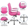 Scranton & Co Contemporary Vinyl Mid Back Swivel Office Chair in Pink
