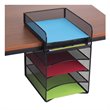 Scranton & Co Steel Black Hanging Desk Organizer Rectangular Durable 10