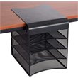 Scranton & Co Solid Top Horizontal Hanging Desk Organizer in Black