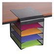 Scranton & Co Solid Top Horizontal Hanging Desk Organizer in Black