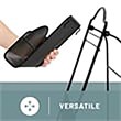 Scranton & Co 5-Pocket Steel Metal Floor Magazine Rack in Black