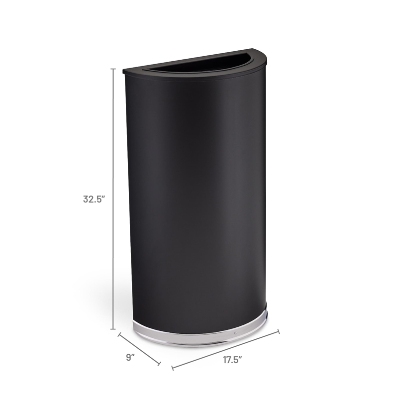 Scranton & Co Half Round Receptacle in Black