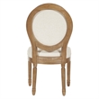 Scranton & Co Fabric Linen Beige Dining Chair Oval Back 40