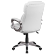 Scranton & Co Contemporary Faux Leather Mid-Back Executive Chair in White