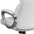 Scranton & Co Contemporary Faux Leather Mid-Back Executive Chair in White