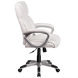 Scranton & Co Contemporary Faux Leather Mid-Back Executive Chair in White