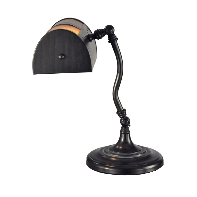 Scranton & Co Egyptian Banker Desk Lamp in Mica Bronze