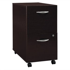 Scranton & Co 2 Drawer Mobile Pedestal in Mocha Cherry