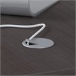 Scranton & Co Engineered Wood Storm Gray Desk Bow Front 72