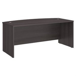 Scranton & Co Engineered Wood Storm Gray Desk Bow Front 72&quot x 36&quot Assemblable