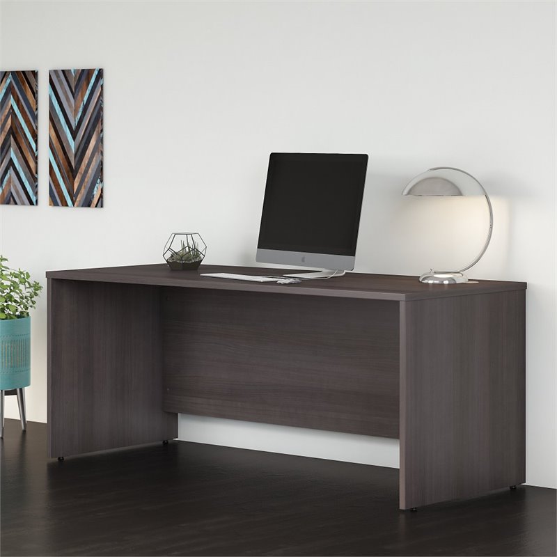 Scranton & Co Laminate Storm Gray Executive Desk Rectangular 72