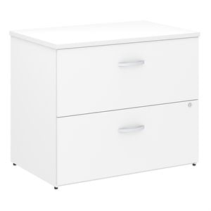 Scranton & Co Laminate White Lateral File Cabinet Rectangular Fully Assembled