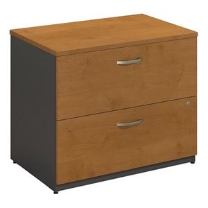 Scranton & Co Thermally Fused Laminate Natural Cherry File Cabinet Rectangular 2 Drawers 35.67&quot