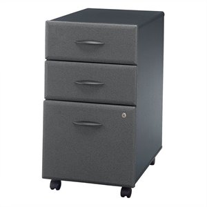 Scranton & Co Thermally Fused Laminate Slate Mobile File Cabinet Rectangular 27.87&quot