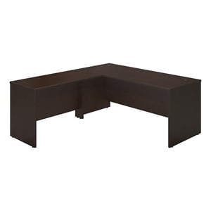 Scranton & Co 72&quotx30&quot Transitional Wood L-Shaped Computer Desk in Mocha Cherry