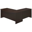 Scranton & Co Wood Mocha Cherry L-Shaped Desk Rectangular Wire Management 71.02