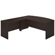 Scranton & Co Wood Mocha Cherry L-Shaped Desk Rectangular Wire Management 71.02