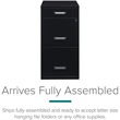Scranton & Co 3-Drawer Modern Metal Filing Cabinet with Pencil-Drawer in Black