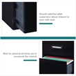 Scranton & Co 3-Drawer Modern Metal Filing Cabinet with Pencil-Drawer in Black