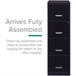 Scranton & Co Metal Black Filing Cabinet Vertical 4-Drawer 18