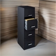 Scranton & Co Metal Black Filing Cabinet Vertical 4-Drawer 18