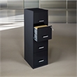 Scranton & Co Metal Black Filing Cabinet Vertical 4-Drawer 18