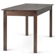 Scranton & Co Solid Acacia Wood Distressed Charcoal Brown Computer Desk Rectangular USB Power Outlet 60