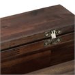Scranton & Co Solid Acacia Wood Distressed Charcoal Brown Computer Desk Rectangular USB Power Outlet 60